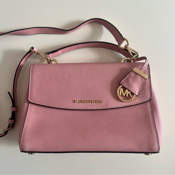 Michael Kors Handbags - Michael Kors Ava Saffiano Leather Crossbody - Misty Rose